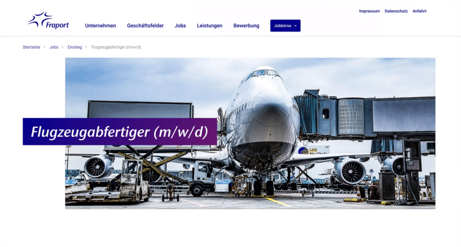 Relaunch Website Fraport Ground Services PAGE Online